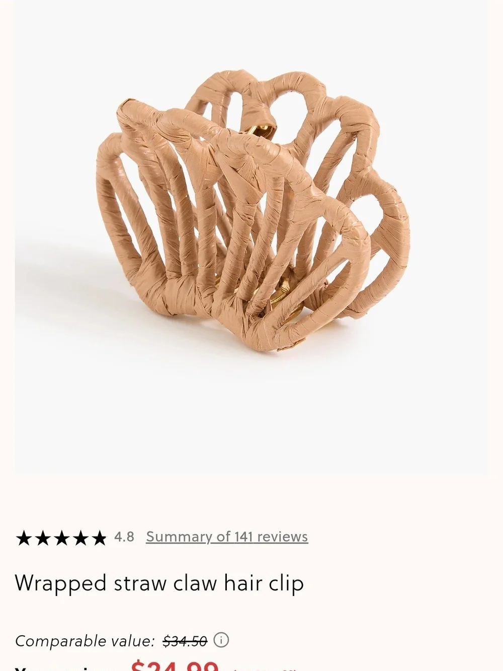 J.Crew Woven Star & Shell Hair Clips in White and Light Blue